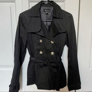 Belted Lightweight Black Coat